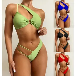 Roupa de banho feminina faz moda sexy maiô divisão irregular