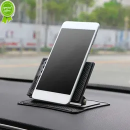 Ny 360 Roterabel telefonhållare Non-Slip Mat Car Interior Dashboard Justerbar Angle Sticky Pad för GPS Navigation Balck Car Ornament