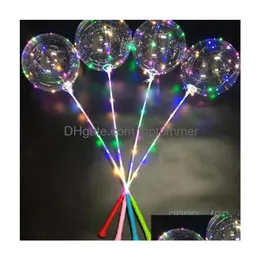 Balloon Bobo Ball Led Line With Stick Handle Control Wave String Balloons Flashing Light Up For Christmas Birthday Home Party Drop Del Dhyht