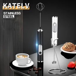 Egg Tools Electric Milk Foamer Blender Wireless Coffee Whisk Mixer Handheld Beater Cappuccino Frother USB Portable Kitchen 231026