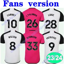 23 24 WILSON MITROVIC ANDREAS Herren-Fußballtrikots CAIRNEY LUKIC J.PALHINHA DECORDOVA-REID Home White Away Football Shirt Kurzarm