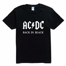 Nowy AC DC Rock T Shirt Mens ACDC Graphic T-shirts Drukuj swobodny koszulka O szyja Hip Hop Bawełniany rękaw