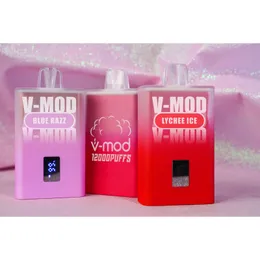V-MOD 10000 12000 puffs laddningsbar bärbar låda med digital rube-displayenhet