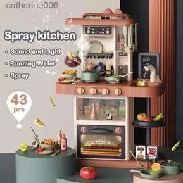 Küchen Spielen Essen Kinderküche Spielset 72 cm Kinderküchenspielzeug mit Musik und Spray Rollenspiel Simulation Kochen Lernspielzeug für KleinkinderL231026