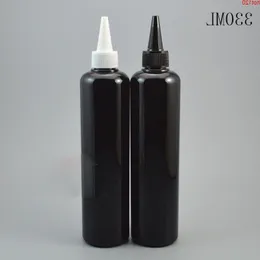 (20 pz/lotto) contenitori per bottiglie di plastica con tappo superiore a bocca nera da 330 ml, pittura fai da te bottiglie vuote bottiglia di marmellata buona quantità Rxulc