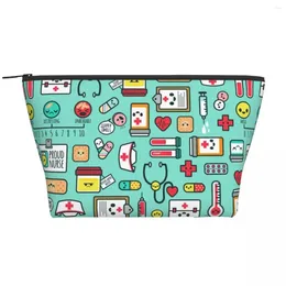 Cosmetic Bags Cute Proud To Be A Pattern Travel Toiletry Bag Women Enfermera Makeup Beauty Storage Dopp Kit