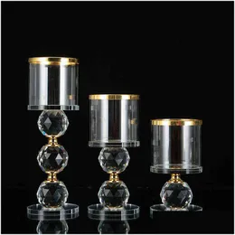 Candle Holders Set Crystal Stick Stand Coffee Table Living And Dinning Room Candlestick Centerpieces For Candles 28 Drop Delivery Home Dh3Jh