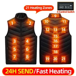 Utomhusjackor Hoodies Kvinnor WARM VEST USB laddar Electric Heat Jacket Hunting Clothing Zone 21 231026