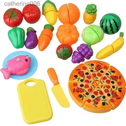 キッチンは食べ物の子供たちのふりをする食品おもちゃを子供のために遊ぶキッチンセットプレイセットカットフードフルーツ野菜おもちゃ幼児231026のクリスマスバースデープレゼント