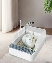 Outros suprimentos para gatos Caixa de areia semifechada WC Pet Wc Clean Basin Kit de treinamento Inodoor Arenero Gato Produtos para animais de estimação 2211077125525