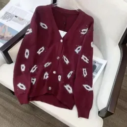 23fw Дизайнерские свитера для мужчин и женщин Красочные буквы Вышивка Вязаные толстовки Повседневная толстовка Трикотаж Модный женский кардиган Мульти стиль