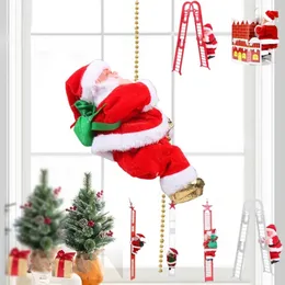 Christmas Decorations Electric Climbing Ladder Santa Claus on Ornament Tree Party Home Decoration 231026