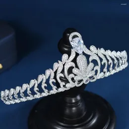 Grampos de cabelo moda clássica zircônia cúbica mulheres acessórios de casamento e festa de alta qualidade tiaras coroas para el cabello C-117