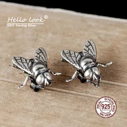 Stud Hellook 925 STERLING Gümüş sinekler Küpe Punk Böcek Kulak Saplamaları Yaratıcı Ev Fabrikası Küpe Piercing Takı YQ231026