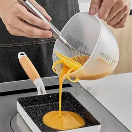 Measuring Tools Egg Liquid Bowl with Scale Froth Filtering Plate Multifunction Washing Strainer Basket Kitchen Cake Baking Tool 231026