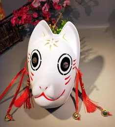 Japońskie maski ręcznie malowane Natsume039s Maska konto Cosplay Cosplay Festival Ball Kabuki Kitsune Cosplay Prop3406541