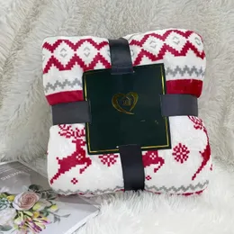 Рождественское одеяло, двухслойное фланелевое одеяло, утолщенное одеяло из шерпа с ягненком, чехол для дивана, одеяло