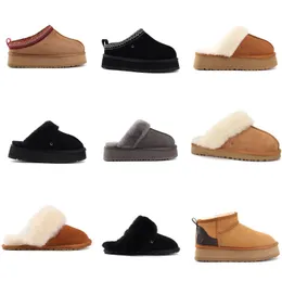 Designer Classical Australian Womens boots Tasman Tazz winter sheepskin slippers chestnut Ultra mini suede wool snow boot platform Fur slides designer ankle