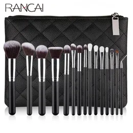 Makeup Tools 15st Professional Make Up Borstes Set Power Brush Make Up Beauty Syntetic Hair With Leather Case 231025