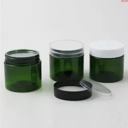 60g 빈 여행 녹색 애완 동물 크림 병 항아리 2oz 플라스틱 뚜껑 흰색 검은 모자 50pcsgood fggmv와 함께 리필 가능한 화장품 포장