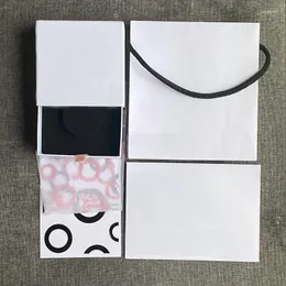 Jewelry Pouches White PAN Bracelet Gift Ring Box Set With Paper Bag Envelope Velvet Pouch Fit Necklace Earring Beads Charms