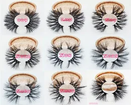 5D Mink False Eyelashes 25mm طوله سميك رعاة الرموش 100 مصنوعة يدويا الشريط الكامل Mink الأداة امتداد الرموش وهمية 665640833