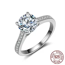 Natural 925 Silver Ring Women Engagement Luxury 1 0ct Lab Diamond Wedding Bridal Fine Jewelry Gift J-035178K