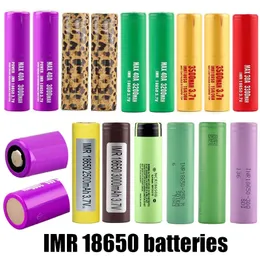 IRM 18650 Battery 4000mAh NCR18650B 25R 30Q 3400mah Red Gold Green Leopard Print 30A 40A 50A IMR Rechargeable Discharge Drain power Lithium batteries