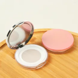 Butelki do przechowywania 1PCS Compact Cosmetic Container z lustrem przenośna luźna obudowa proszkowa pusta wielokrotne użycie 5G rozmiar podróży makijaż