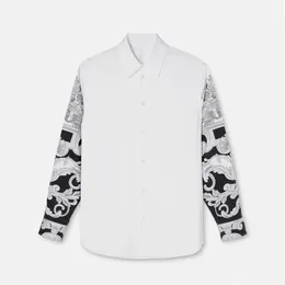 Mens Designer Shirts Brand Clothing Men Long Sleeve Dress Shirt Hip Hop Style Quality Cotton Tops 104010277L