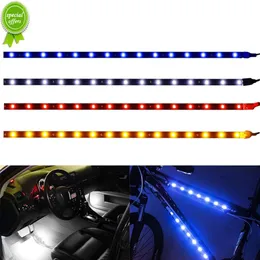 New 1 pcs Car LED DRL Styling Strip Light Exterior Interior Ambient Decorative Lamp Day Time Bulb 12V 15 SMD Flexible Waterproof