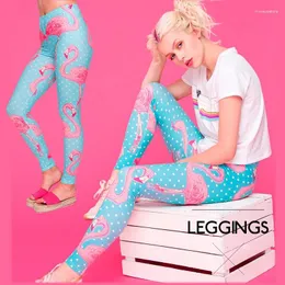 Roupas de ioga Flamingo Impresso Calças Mulheres Leggins Esporte Fitness Leggings Desgaste Esportivo para Ginásio