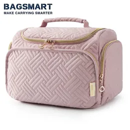 Cosmetic Bags Cases BAGSMART Women's Cosmetic Bag Large Capacity Travel Toiletry Bag With Handle Waterproof Storage Makeup Organizer Cases 231026