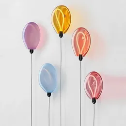 Wall Lamp Modern Novelty Balloon Lamps - Colorful Lighting Fixtures For Hallway Decor Cute Bedroom Living Room Decoration Lights