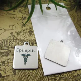 40st-- Epileptic Medical Rostly Steel Charms mer stil för att välja DIY Charms hängen för halsband275s