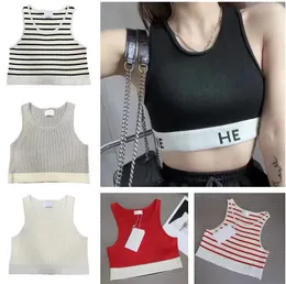 original label knitted camisole female Spice Girl outer wear monogram Arc de Triomphe sports suspender top