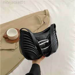 Designer-Handtasche Deisel Bag Dingdang Tasche für Damen 2023 neue modische Umhängetasche mit besticktem Faden im Spicy Girl-Stil Unterarmtasche für Damen Schwarz
