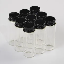22*60*14mm 14ml Glass Bottles Aluminium Screw Cap Transparent Empty Jars Gift Glass Wishing Bottles Liquid 100pcs Svljp