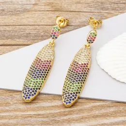 Pendientes colgantes colgantes de declaración bohemia para mujeres joyas de moda de color geométrico geométrico cz de oro joyas de moda