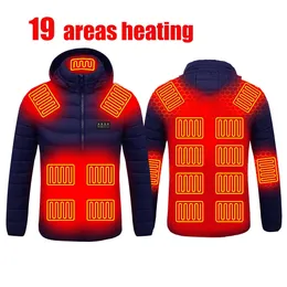 Vestes d'extérieur à capuche 19 zones, veste chaude USB pour hommes et femmes, débardeur randonnée Camping automne et hiver 231026
