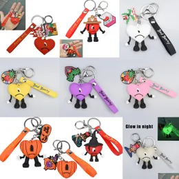 Declessression Toy Toy Toy Toy Bad Bunny Keychain 10 Styles Wholesale Drop Dropress Toys Gifts Novelty Gag Toys DHHK5