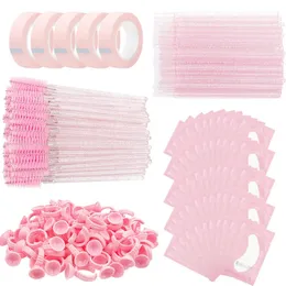 False Eyelashes Eyelash Makeup Tools Set Brushes Eye Gel Pad Patch Tape Glue Ring Disposable Mascara Wand Applicator Lashes Extension Supplies 231025