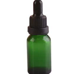 10ml âmbar verde vidro fosco garrafa de óleo essencial vazio frascos conta-gotas de vidro 10cc garrafa conta-gotas navio rápido