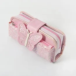 Astucci per matite Astuccio carino a forma di farfalla separabile Borsa per ragazza penna kawaii regali per bambini Conservazione di materiale scolastico per studenti 231025