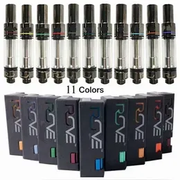 R O V E Glass Carts Atomizer Ceramic Coil Cartridge Premium Sauce Cart Cartridges 0.8ml 1ml Empty 510 Thread Thick Oil with Packaging 500pcs