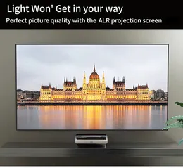 Высококачественный 120-дюймовый проекционный экран с фиксированной рамкой из ПЭТ-кристалла ALR UST для ультракороткофокусного проектора