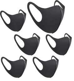 Maschera per la bocca nera Maschera in spugna traspirante unisex Maschera per il viso riutilizzabile anti-inquinamento Visiera per bocca a prova di vento per adulti5661326