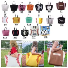 Sports Duffle Bag Canvas Tote: Baseball, Softball, Football