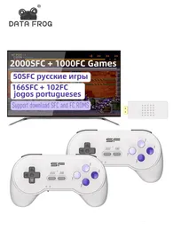 Oyun Denetleyicileri Joysticks Data Frog 16 bit retro video oyunları Süper klasik için inşa edilmiş TV oyunlarında inşa edilmiş TV oyunları Dendy Kablosuz Oyun Çubuğu SFC Drive 231025
