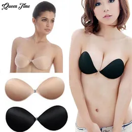Sexy Sujetador Women's bra Invisible Push Up Bra Self-Adhesive Silicone Seamless Front Closure Sticky Backless Strapless2484